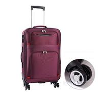 WolFum ZHANGQIANG Valigia da cabina Bagaglio a mano Valigie Borsa da viaggio Leggera Trolley da viaggio approvato Ryanair Ruote girevoli a 360 gradi (Colore : Nero, Dimensioni : 20) Raddoppia il