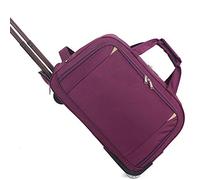 WolFum ZHANGQIANG Valigia Trolley da Viaggio Borsa da Viaggio per Laptop con 2 Ruote Borsa da Viaggio Bagaglio a Mano Valigia (Colore : VIOLA, Dimensioni : Small) Raddoppia il Comfort