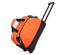 WolFum ZHANGQIANG Valigia Trolley da viaggio Custodia da viaggio Borse da viaggio Bagaglio a mano Trolley con ruote per il fine settimana (Colore : Arancione, Dimensioni : Grande) Raddoppia il comfort