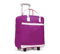 WolFum ZHANGQIANG Valigia Trolley da viaggio Valigia Trolley con ruote omologato da cabina Bagaglio a mano (Colore: Viola, Dimensioni: 40 * 19 * 65,5 cm) Raddoppia il comfort