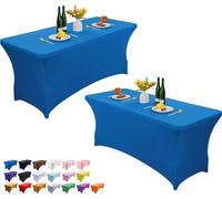 WOLFWAY Tovaglia da cucina in spandex elasticizzato, lavabile e resistente alle pieghe, ideale per feste, banchetti, matrimoni, cocktail e festival