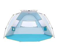 WolfWise Tenda da Spiaggia Easy Up UPF 50+ per 6-7 Persone Tenda Parasole Portatile con Apertura Istantanea con Veranda Estensibile con Cerniera, Blu