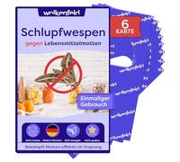 Wolkenfeld Iperideidi Contro Le tarme Alimentari - 6 cartoncini con 1 Consegna - Lotta Efficace e Senza Sostanze chimiche Contro Le tarme - Alternativa Naturale alle trappole per tarme