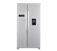 Wolkenstein Congelatore laterale WSBS518NFWDEIX | capacità utile 529 litri | 185 litri congelatore a 4 stelle | NoFrost | Dispenser di acqua da 2 l | Molto silenzioso con 39 dB | Display con Touch