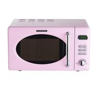 Wolkenstein, forno a microonde, WMW720 SC, potenza: 700 W, vano cottura: 20 l, 5 livelli di 8 programmi funzione scongelamento, alloggiamento in metallo, piatto girevole (24,5 cm), display LED, rosa