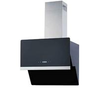 WOLKENSTEIN W S4-60A++BTZ - Cappa inclinata, cappa aspirante, cappa da parete, aria di scarico, vetro nero, larghezza 60 cm, controllo touch, flusso d'aria 558 m³/h
