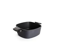 Woll Diamond Lite - Casseruola quadrata in ghisa, 26 x 26 cm, altezza 10,5 cm, 2 manici laterali, adatta per ceramica, gas, elettrici, alogeni, non a induzione, resistente al forno, antracite