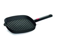 Woll Diamond XR Logic - Padella a induzione con scanalature, 28 x 28 cm di diametro e 5 cm di altezza, con manico rimovibile e rivestimento antiaderente