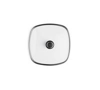 Woll Logic Pro - Coperchio quadrato in vetro di sicurezza, 28 x 28 cm, con coperchio in acciaio INOX