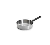 Woll Logic Steel - Padella a bordo alto, induttiva, diametro 24 cm, altezza 7 cm, con manico rimovibile, adatta per tutti i piani cottura, senza PFAS