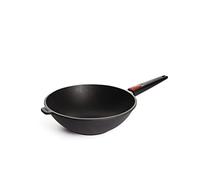 Woll Nowo Il 11030 - Padella Wok in Titanio, Diametro 30 cm, Altezza 10 cm, con Manico Rimovibile Adatto a Piani elettrici
