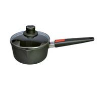 Woll Nowo - Vaso in titanio con coperchio in vetro, diametro 18 cm, altezza 10 cm, 2,0 litri, con 2 manici laterali, adatto per ceramica, gas, elettrico, alogeno, non adatto a induzione, rivestimento