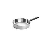 Woll Logic Steel - Padella a bordo alto, induttiva, diametro 28 cm, altezza 7 cm, con manico rimovibile, adatta per tutti i piani cottura, senza PFAS