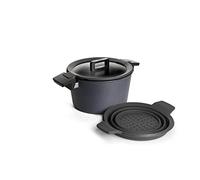 Woll Pentola in ghisa con coperchio, in alluminio pressofuso, nero, 24 cm, 2 unità, 30 x 24 x 11,5 cm