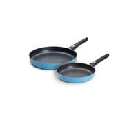 WOLL Set di padelle basse 2 pz. 24/28 cm ECOLUR Azzurro cielo azzurro