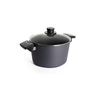 Woll - Vaso Diamond Lite Ø 24 cm, 5,0 litri con coperchio in vetro e 2 manici laterali, antiaderente in alluminio pressofuso, resistente al forno, per vetroceramica, gas, elettrico e alogeno, pentola