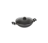 WOLL Wok con coperchio in vetro Nowo Titanium 32cm antiaderente nero