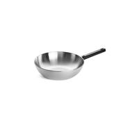 Woll Logic Steel - Padella per wok e mescolare, induttiva, Ø 30 cm, altezza 10 cm, con manico rimovibile, adatta a tutti i piani cottura, senza PFAS
