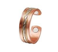 Wollet Anello in rame per donne, anello magnetico in rame a tre colori, anello magnetico in rame, anello magnetico da donna