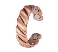 Wollet Anello in rame per donne, anello magnetico in rame, anello magnetico per donne, con 4 magneti super potenti integrati