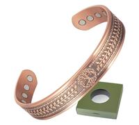 Wollet Bracciale da donna in rame, gemelli da uomo, 16 cm, con scatola regalo (CPB-2048-B)