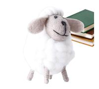 Wollfilz-Schaf-Szorenament-Felt Figure, Giocattolo di pecora decorativo morbido in lana feltro | Wollfilz-Lamm-Charm-Baum Decoration, Schaf-Plüsch Decoration Figures Bottoni Vintage per chitarre
