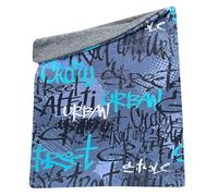 Wollhuhn Bambini Long Loop - Sciarpa tubolare extra lunga in jersey di cotone - Morbido scaldacollo a doppio strato per ragazzi e ragazze - Fatto a mano in Germania, Pattinatori blu, Taglia unica