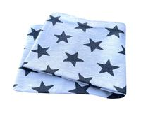 Wollhuhn ÖKO MINI 21212222 - Fascia elastica larga per bambini, in cotone (KU 48-52) (asterisco grigio chiaro/nero)