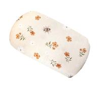 Wollhuhn ÖKO MINI Fascia elastica larga per bambini, produzione tedesca, comoda cotone (KU 48-52) (fiori/api crema)