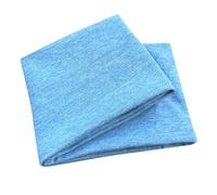 Wollhuhn ÖKO MINI Fascia elastica larga per bambini, produzione tedesca, comoda cotone (KU 48-52) (tinta unita blu jeans chiaro mélange)