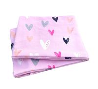 Wollhuhn ÖKO Mini fascia elastica per capelli per bambini piccoli, in jersey di cotone, molti motivi 2121222 (fascia per capelli cuori, rosa)