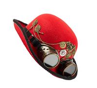 Wollpunk Top con occhiali rimovibili Industrial Gear Design Halloween Party Head Accessorio Cosplay Copricapo Victorian accessorio costume