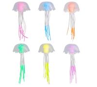 WOLMIK 6 meduse decorative colorate galleggianti per acquari, meduse artificiali fluorescenti per vari acquari