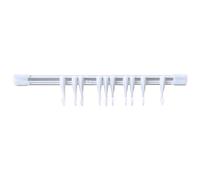 WOLMIK Appendiabiti per utensili da cucina, 30 cm, montaggio a parete, con 10 ganci mobili, senza foratura, per cucina, bagno, camera da letto