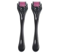 WOLMIK Derma Roller, rullo da barba da 0,5 mm/0,75 mm, in titanio 540, per uomini e donne, rullo microneedle per stimolare la crescita dei capelli, cura della pelle del viso