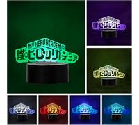 Wolostore Lampada LED Anime Manga My Hero Academia Cambiamento di Colore USB Luce Notturna e Decorazione Aiuto Notte Dormire Regalo