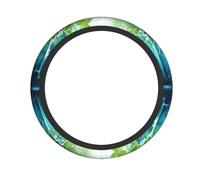 Woltant Coprivolante da 38 cm, motivo farfalla verde, universale, antiscivolo, in neoprene, traspirante, protezione per la maggior parte delle auto