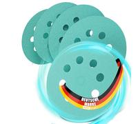 Woltersberger® 50 dischi abrasivi eccentrici Ø 125 mm | Grana P1000 | 8 fori in verde | per una levigatura ottimale, versatile