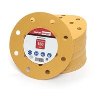 Woltersberger® 50 dischi abrasivi eccentrici Ø 150 mm | Grana P80 | 15 fori in oro | per una levigatura ottimale, versatile