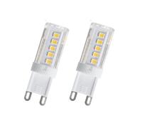 WOLTHID G9 Lampadina Led 3W 220V Ac Bianco Caldo 2700K 360° Angolo Fascio G9 Luce Led T4 Bi-pin Base per Lampadario Pensile Illuminazione Armadio, 3W-2PCS, Bianco Caldo