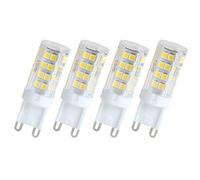 WOLTHID G9 Lampadina Led 5W 220V Bianco Freddo 6500K G9 Base T4 Bi-pin Base Ricambio Alogena a Risparmio Energetico per Lampadario Pensile Illuminazione Armadio, 5W-4PCS, Bianco Freddo