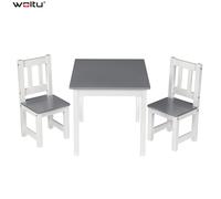 WOLTU 1 Set Tavolo per bambini con 2 sedie Studio in legno Gioco di pittura Tavolo da pranzo Mobili per bambini in età prescolare as picture show