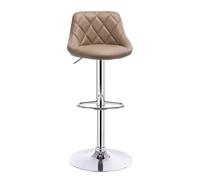 WOLTU 1PC Sedia da bar girevole regolabile in altezza Sgabello da bar girevole in pelle/velluto Sgabello alto sollevabile con poggiapiedi per pub casa