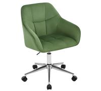 WOLTU 1PC Sedia da ufficio in velluto Scrivania girevole Sedia per computer Sedia per trucco regolabile in altezza con braccioli per camera da letto Soggiorno