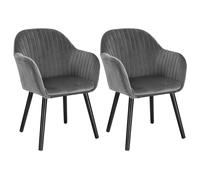 WOLTU 2 pezzi/set sedia da pranzo con braccioli schienale imbottito bancone lounge soggiorno sedia ad angolo reception sedia da cucina