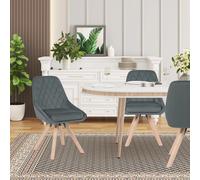 WOLTU 2 pezzi/set sedie da pranzo girevoli in velluto sedie imbottite sedie ergonomiche per sala da pranzo con gambe in legno per cucina