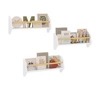 WOLTU 3 pz/set Bianco Per Bambini Scaffali Da Parete Librerie Per Bambini Scaffale Libro di Stoccaggio per Sala Giochi Camera Del Bambino Organizzatore Complementi Arredo Casa