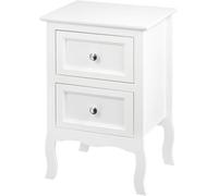 WOLTU Comodino Shabby Chic Bianco 40x30x60 cm