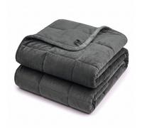 WOLTU Coperta Ponderata per Adulti, 200x230 cm, 9kg, Grigia | coperta pesante in microfibra, coperta terapeutica rilassante con Perle di Vetro, migliora il sonno,