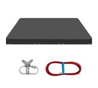 WOLTU Copertura per Piscina Rettangolare 300x200x20 cm, Telo Copripiscina Invernale in PE 200g/m², Idrorepellente, con Corda e Elemento di Fissaggio, Grigio Scuro